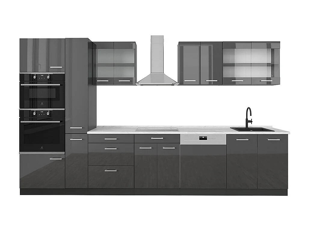 Kuchnia antracyt wysoki połysk/antracyt 350x60x81.6 r-line 4779564 - obrazek 1