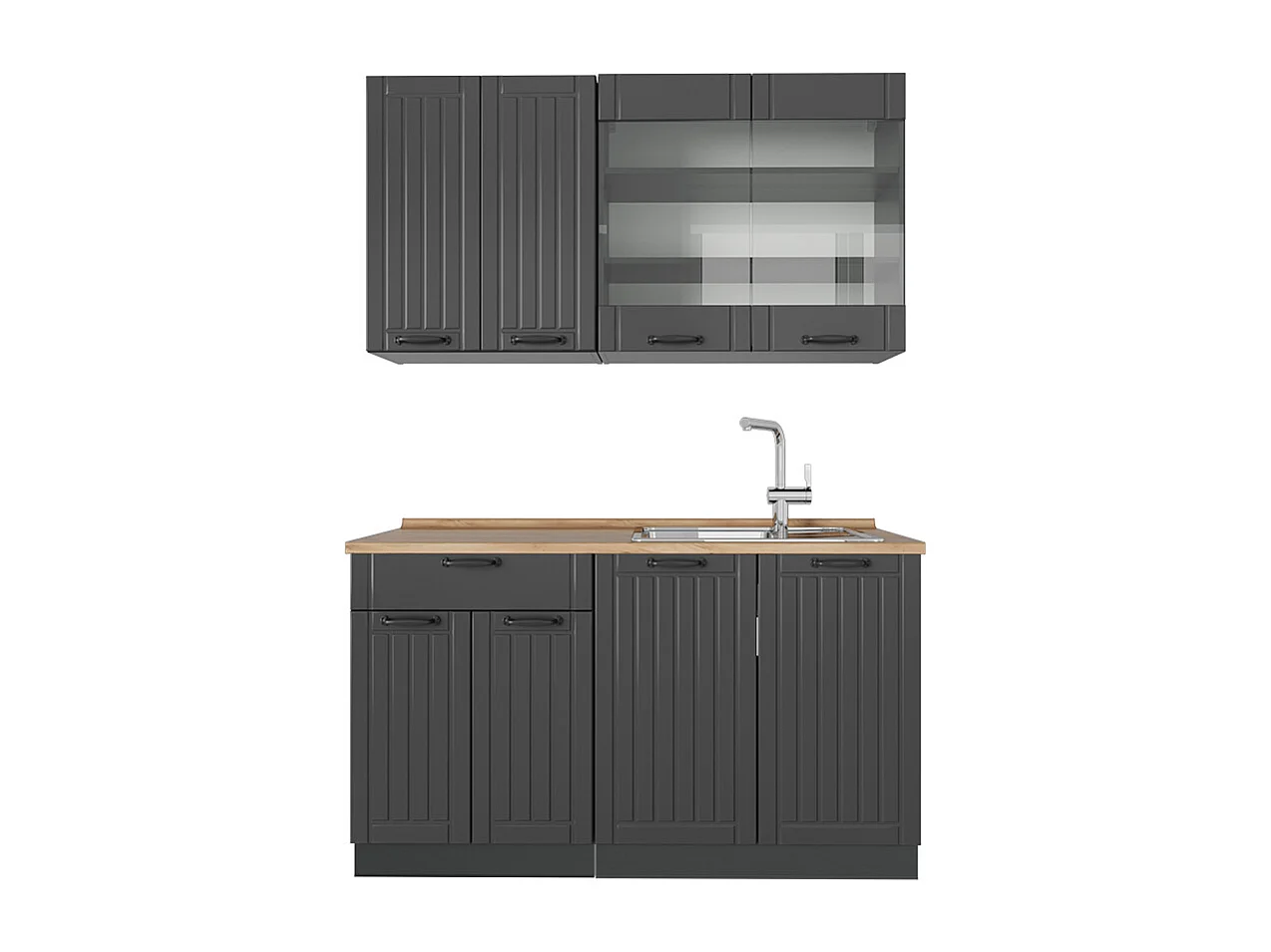 Kuchnia pojedyncza ciemnoszary 140x60x81.6 fame-line 4779700