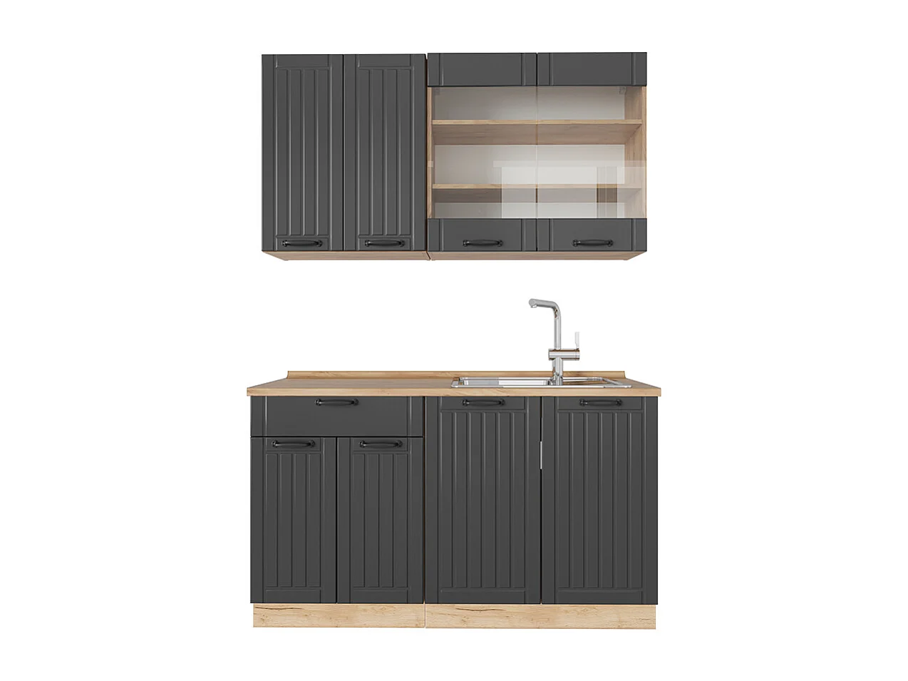 Kuchnia pojedyncza ciemnoszary 140x60x81.6 fame-line 4780991