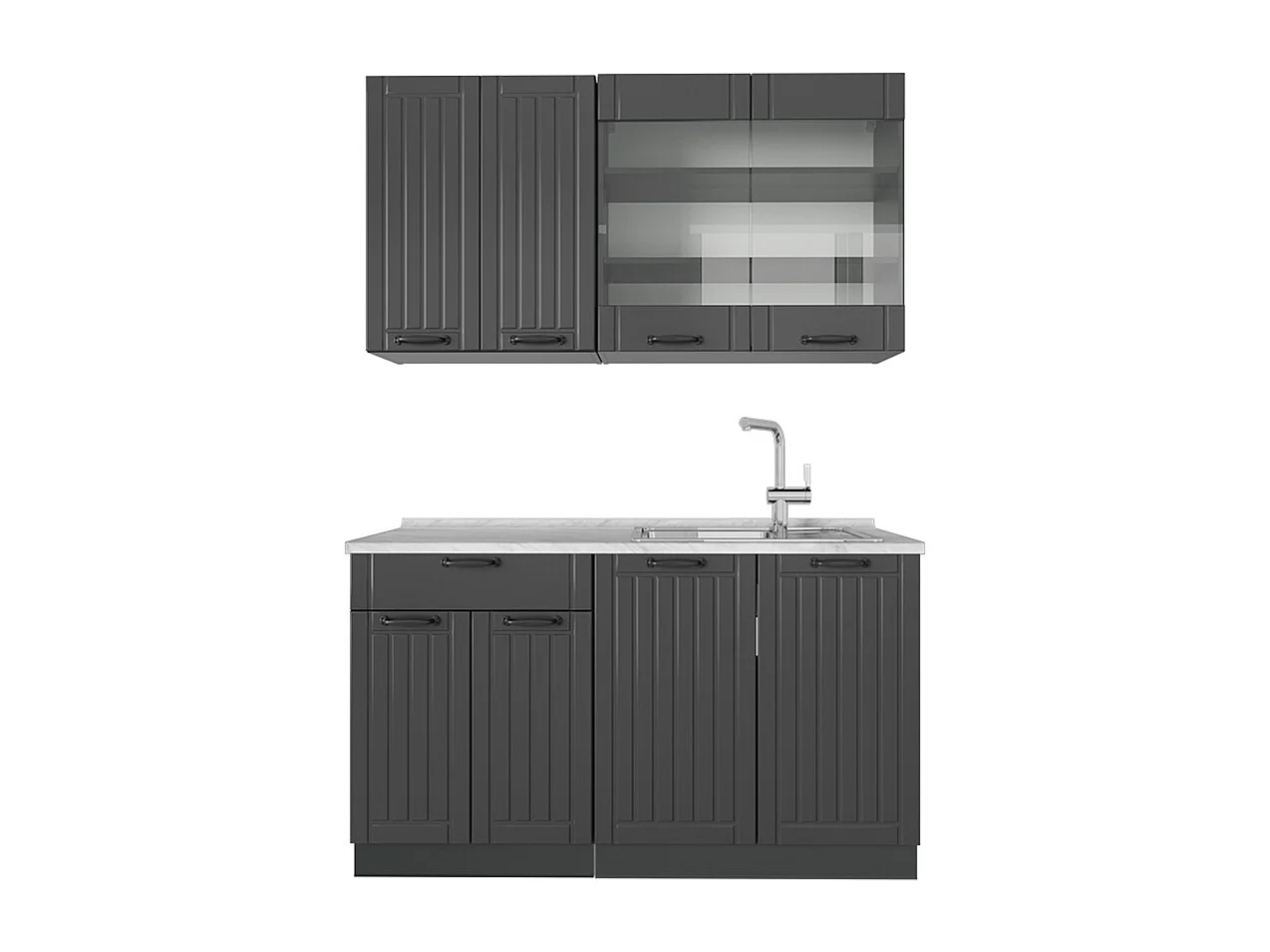 Kuchnia pojedyncza ciemnoszary 140x60x81.6 fame-line 4781232