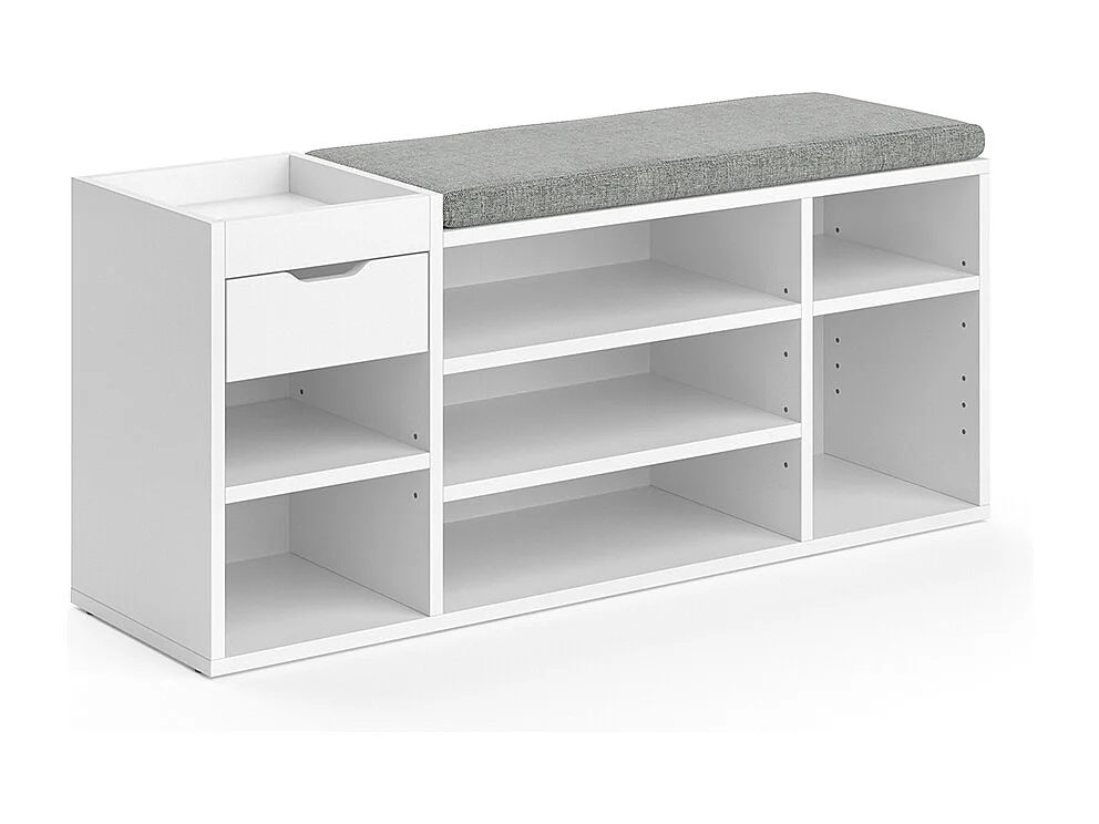 Ławka na buty biały 101.1x29.5x45 eleon 4779080 - obrazek 1