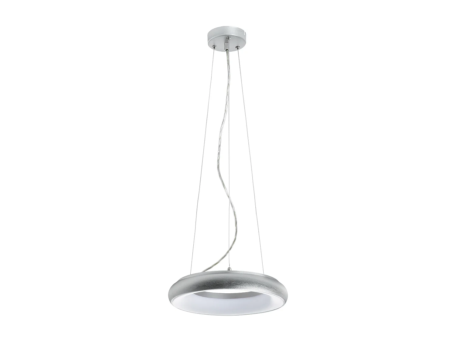 Lampa sufitowa FRED w nowoczesnym stylu - ?r. 40 cm - okr?g?a - LED SMD 35W - 2940Y 3K - 120° i 125° - IP40 - aluminium i opalowy poliw?glan - szary 3748188 - obrazek 1
