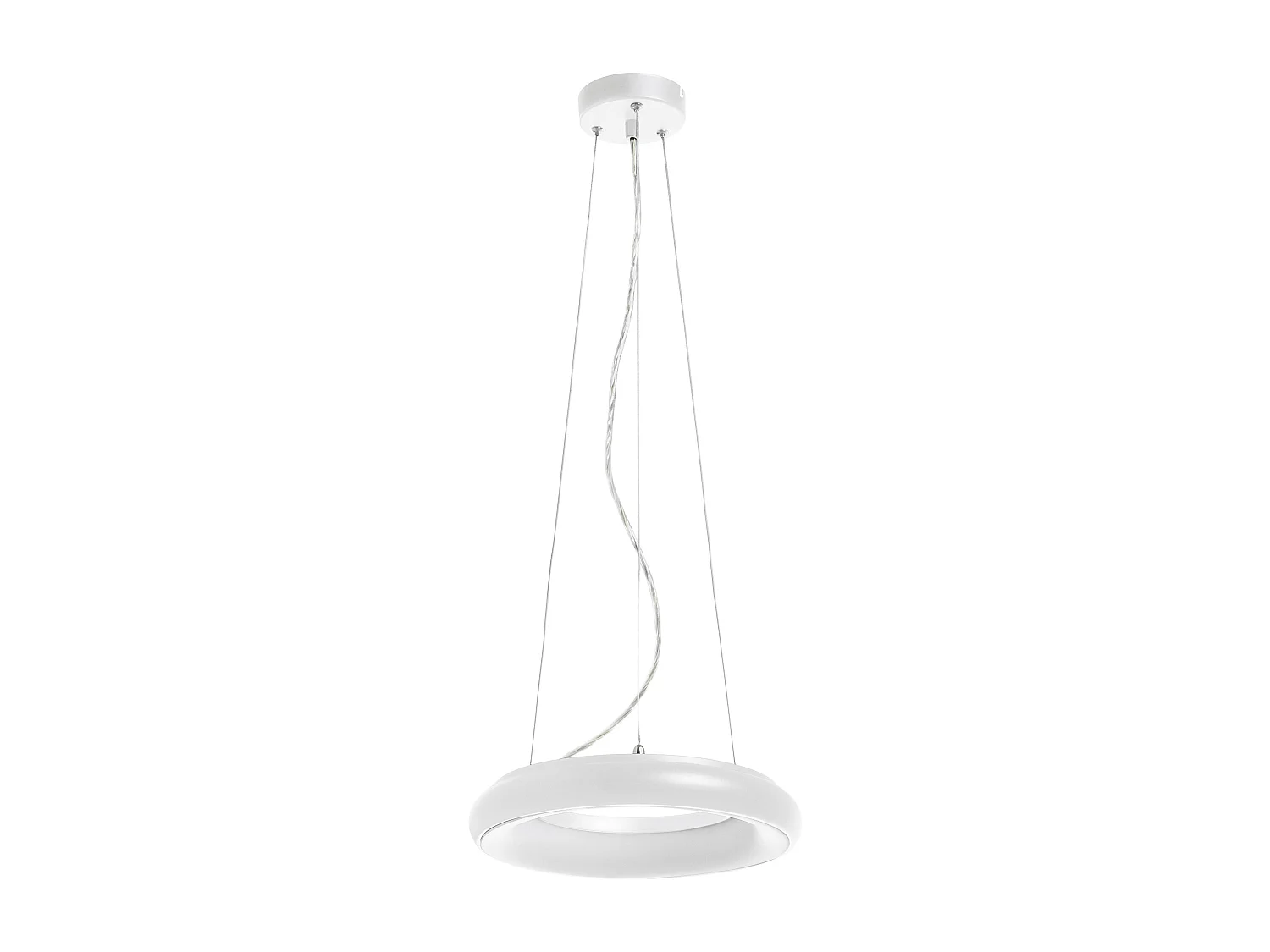 Lampa sufitowa FRED w nowoczesnym stylu - ?r. 29,8 cm - okr?g?a - LED SMD 25W - 1850 i 3K - 120° i 125° - IP40 - aluminium i opalowy poliw?glan - bia?a 3748131 - obrazek 1