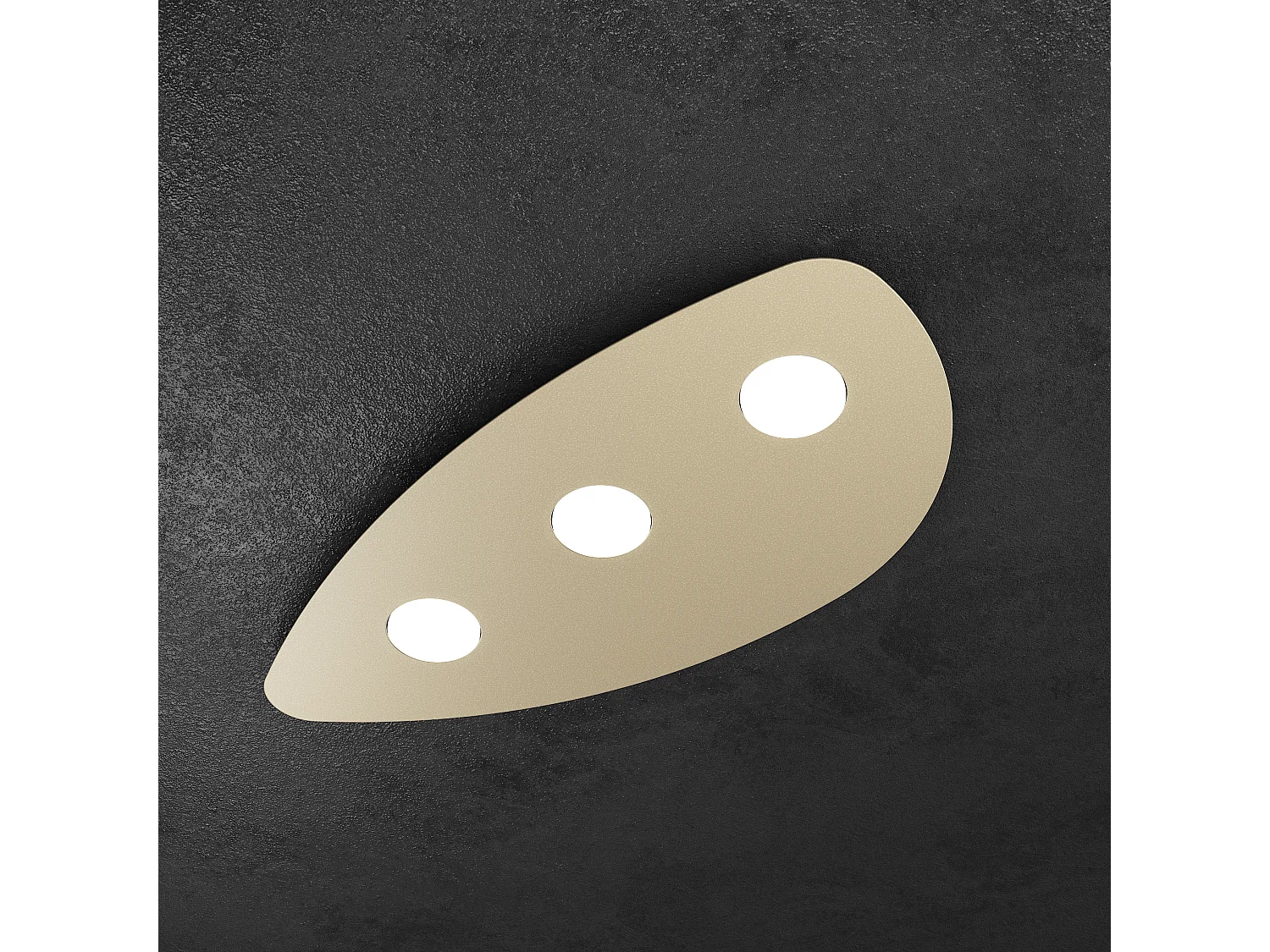 Lampa sufitowa Toplight Shape, 3 światła maks. 9W z gniazdem GX53, struktura piaskowa, nowoczesny design 60x38x3cm 4138998 - obrazek 1