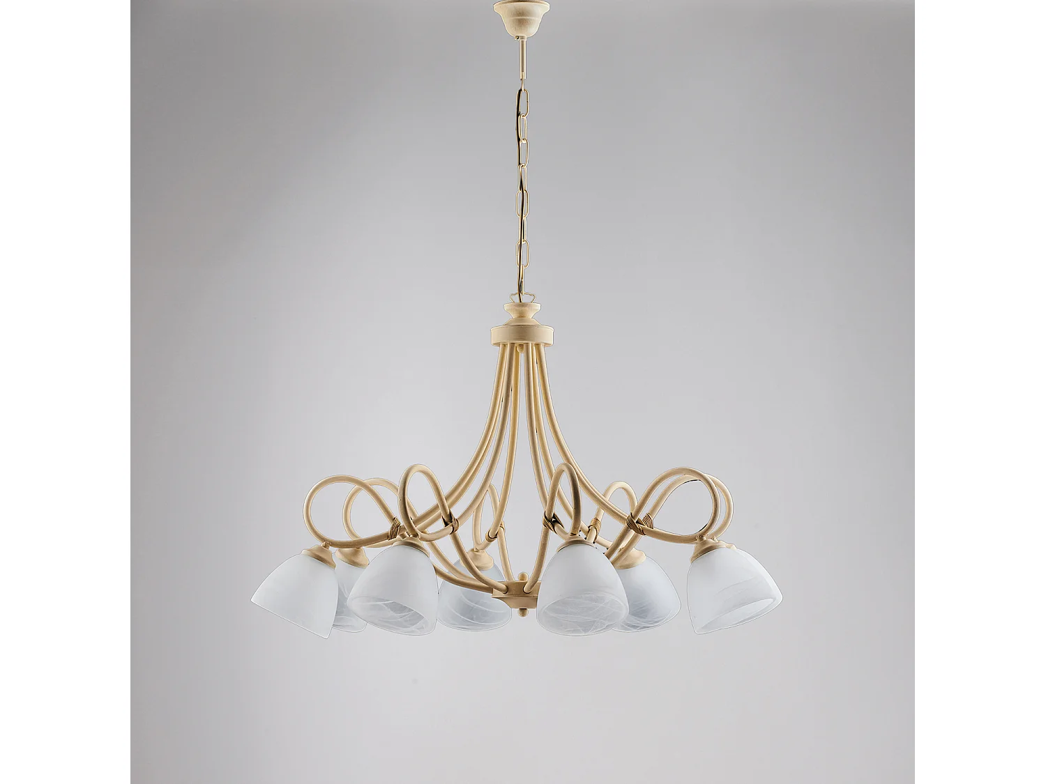 Okrągła lampa sufitowa Anna z metalu i lakierowanego na biało aluminium ze zintegrowaną diodą LED H.7 Ø50 BL249-P50 4074268 - obrazek 1