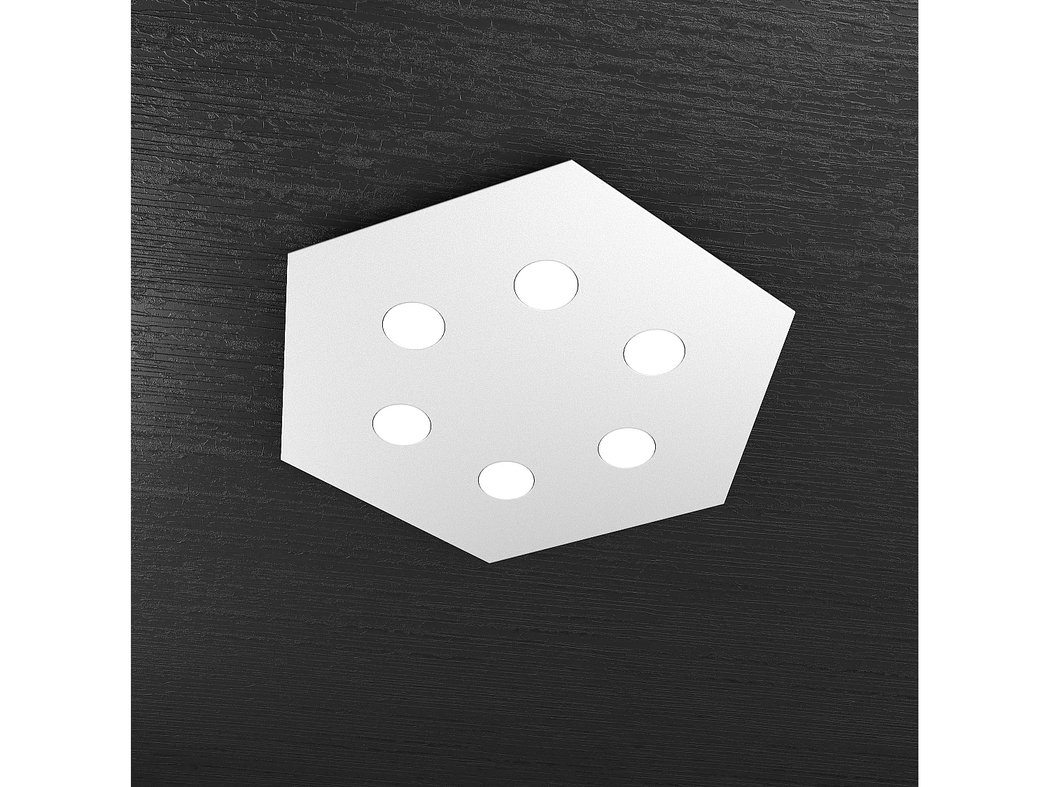 Lampa sufitowa sześciokątna Toplight, 6 lampek maks. 9W z gniazdem GX53, struktura szara, nowoczesny design 60x69x3cm 4139009 - obrazek 1