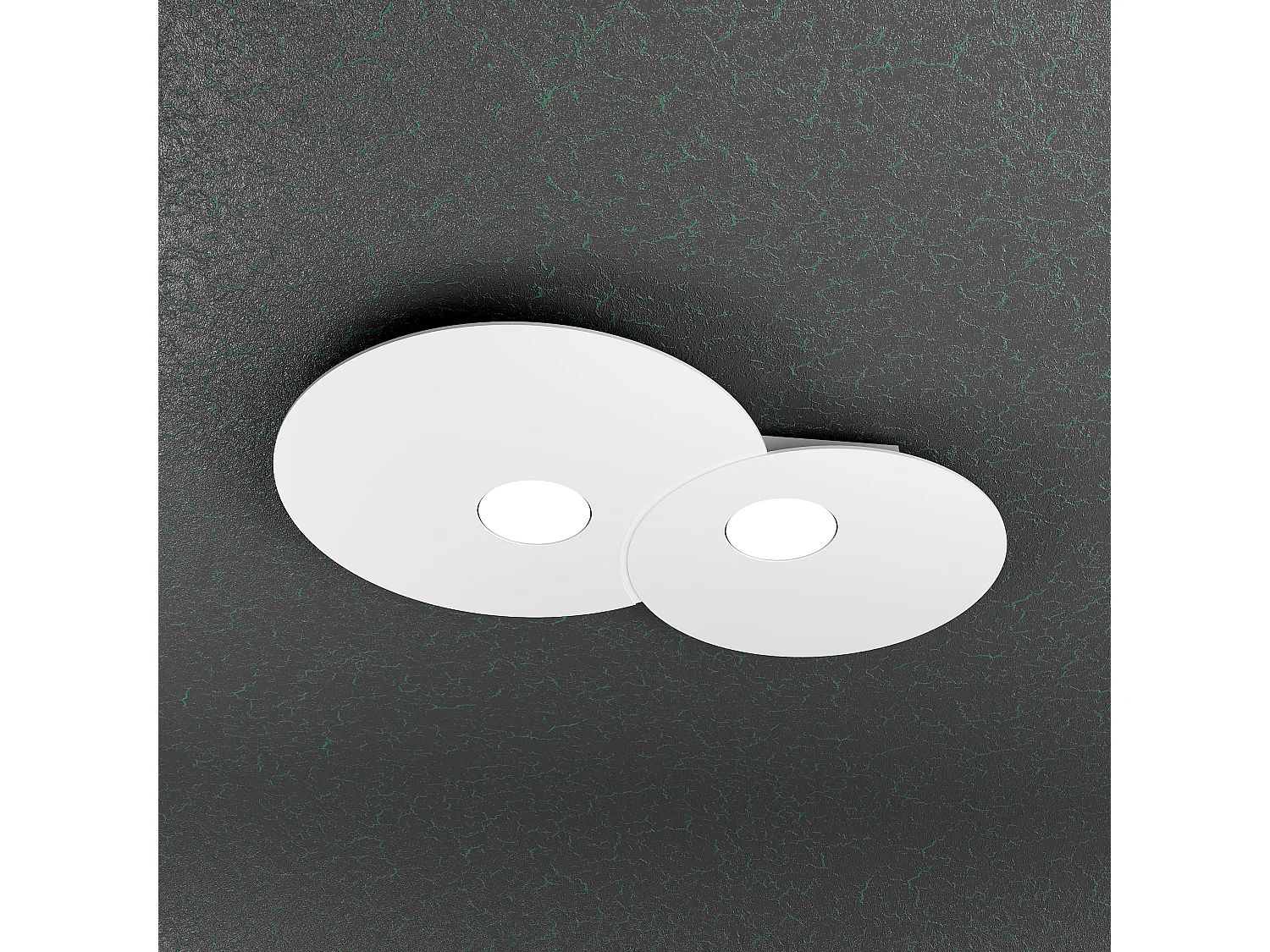 Okrągła lampa sufitowa Toplight Cloud 2-punktowa z oprawką GX53, biała rama, nowoczesny design 50x35x3cm 4139008 - obrazek 1
