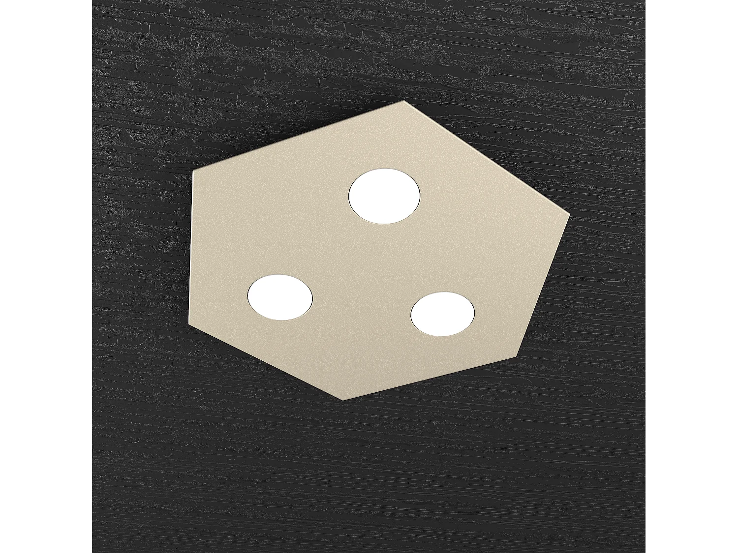 Lampa sufitowa sześciokątna Toplight, 3 światła maks. 9W z gniazdem GX53, struktura piaskowa, nowoczesny design 40x46x3cm 4139019 - obrazek 1