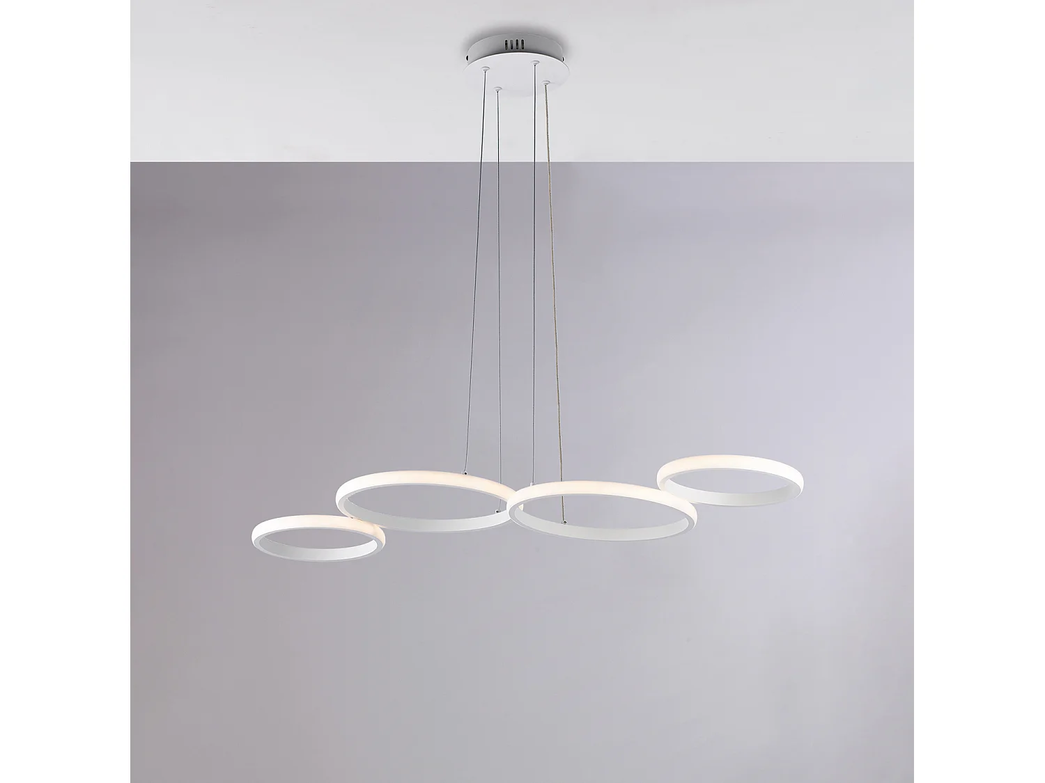 Lampa sufitowa Annie z metalu i aluminium lakierowana na biało i czarno z wbudowaną diodą CCT LED + pilot H.6 Ø50 BL321-PBC 4074279 - obrazek 1