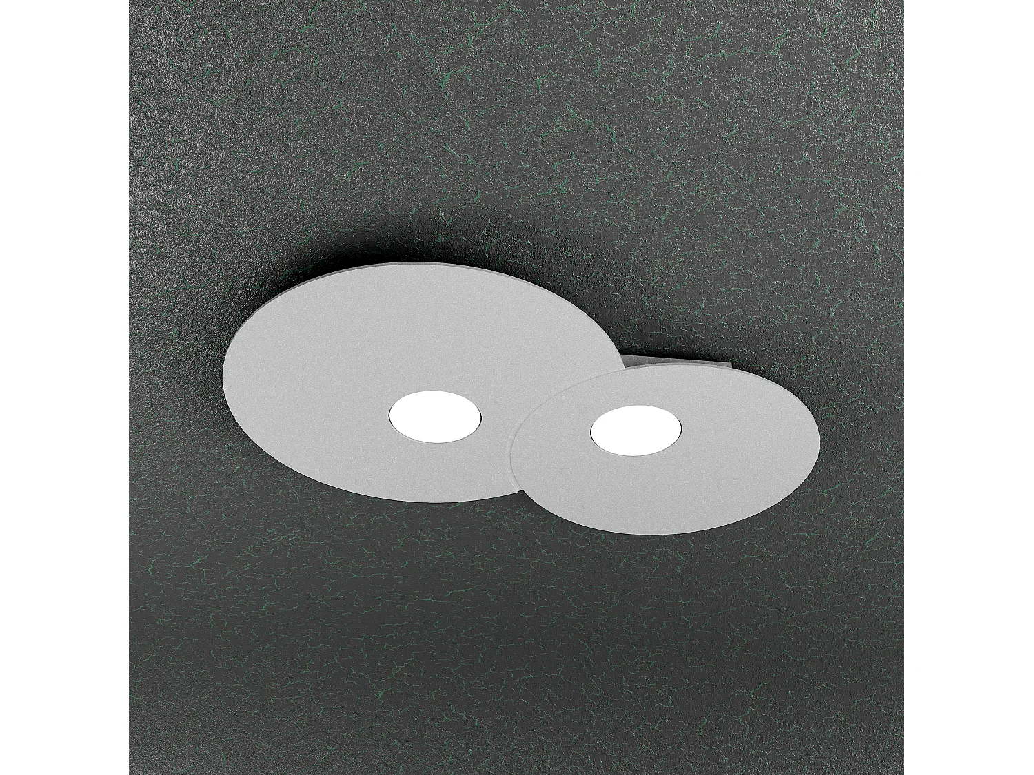 Okrągła lampa sufitowa Toplight Cloud 2-punktowa z oprawką GX53, szara rama, nowoczesny design 50x35x3cm 4139014 - obrazek 1