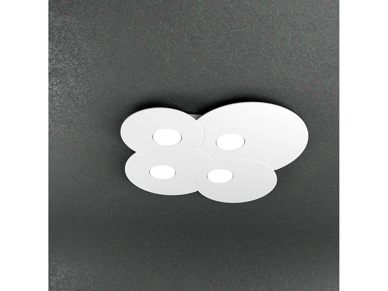 Okrągła lampa sufitowa Toplight Cloud 4-punktowa z oprawką GX53, biała rama, nowoczesny design 86x37x3 cm 4139023 - obrazek 1