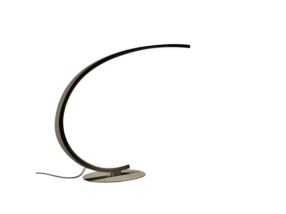Lampa stołowa LED Iole, ściemnialna, 12 W, ciepłe światło, 3000 K - tytanowa, nowoczesny design, aluminium, IP20 4120525 - obrazek 1