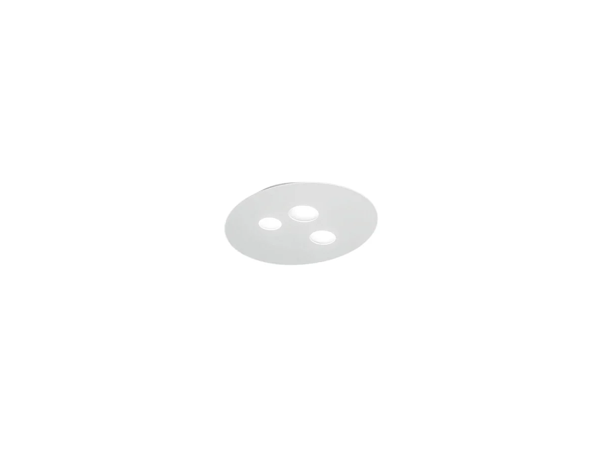 Lampa sufitowa Luna z białego metalu 47,5 x 40 cm, 3 żarówki GX53, maks. 3 x 8 W, IP20, nowoczesny okrągły kształt, żarówki nie są dołączone 4120666 - obrazek 1