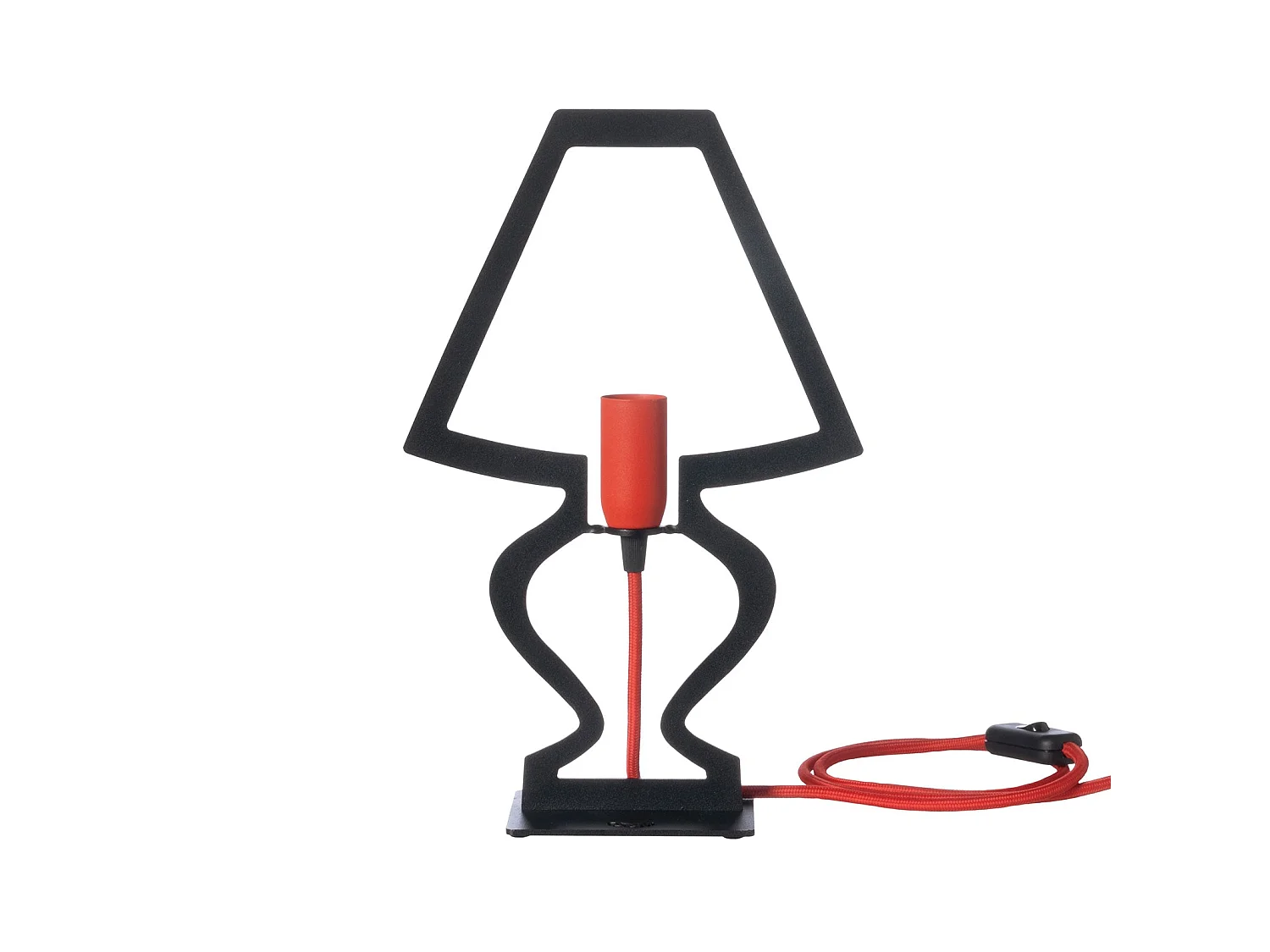 Lampa stołowa Silhouette Ø22x33 cm Żelazo perforowane w kolorze czarnym Nowoczesny design dekoracyjny Gniazdo E14 Elegancki dodatek meblowy 4104920 - obrazek 1