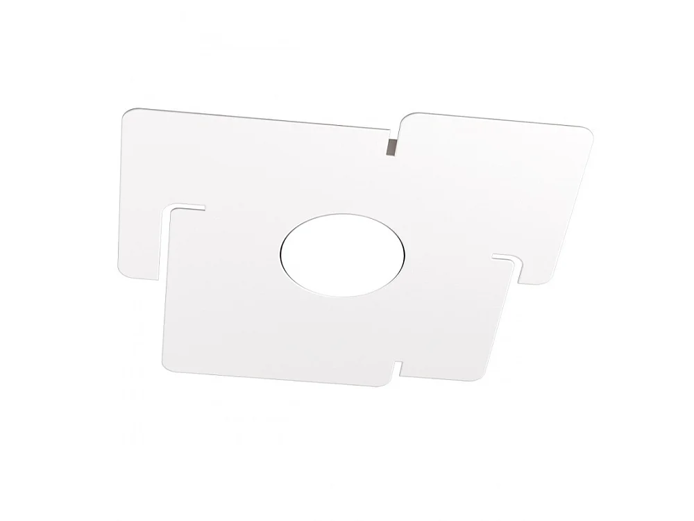 Lampa sufitowa LED ECHO Top Light z białego metalu, kwadratowy kształt, z gniazdem na żarówkę Gx53 3749601 - obrazek 1