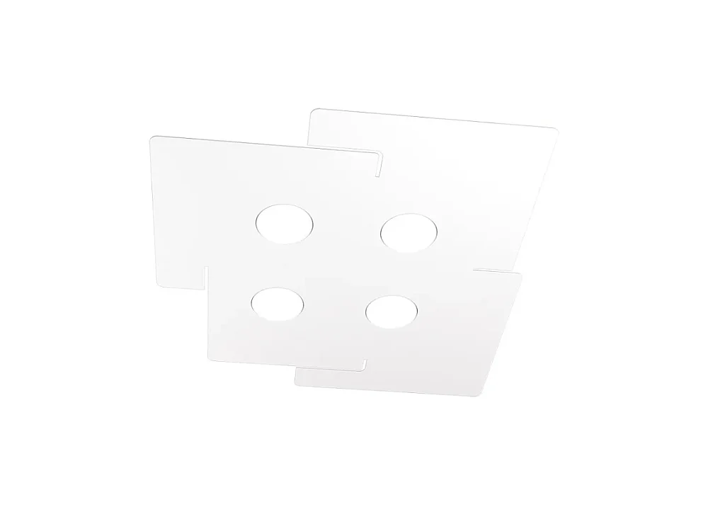 Lampa sufitowa LED ECHO Top Light w kolorze białym, prostokątna, metalowa, z 4 gniazdami na żarówki Gx53 3749603 - obrazek 1