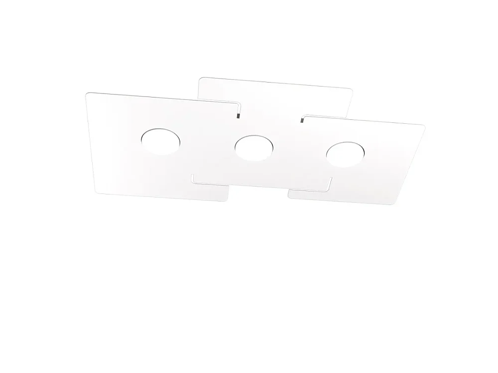 Lampa sufitowa LED ECHO Top Light w kolorze białym, prostokątna, metalowa, z 3 gniazdami na żarówki Gx53 3749615 - obrazek 1