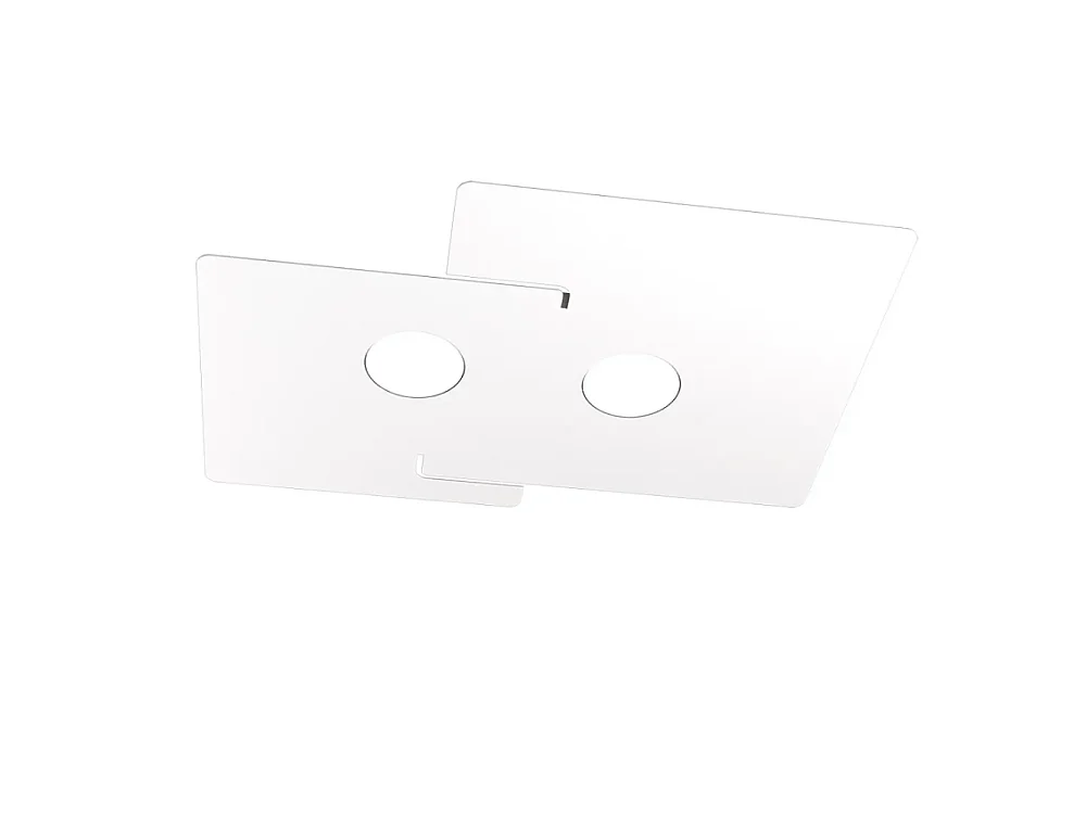 Lampa sufitowa LED ECHO Top Light w kolorze białym, prostokątna, metalowa, z 2 gniazdami na żarówki Gx53 3749623 - obrazek 1