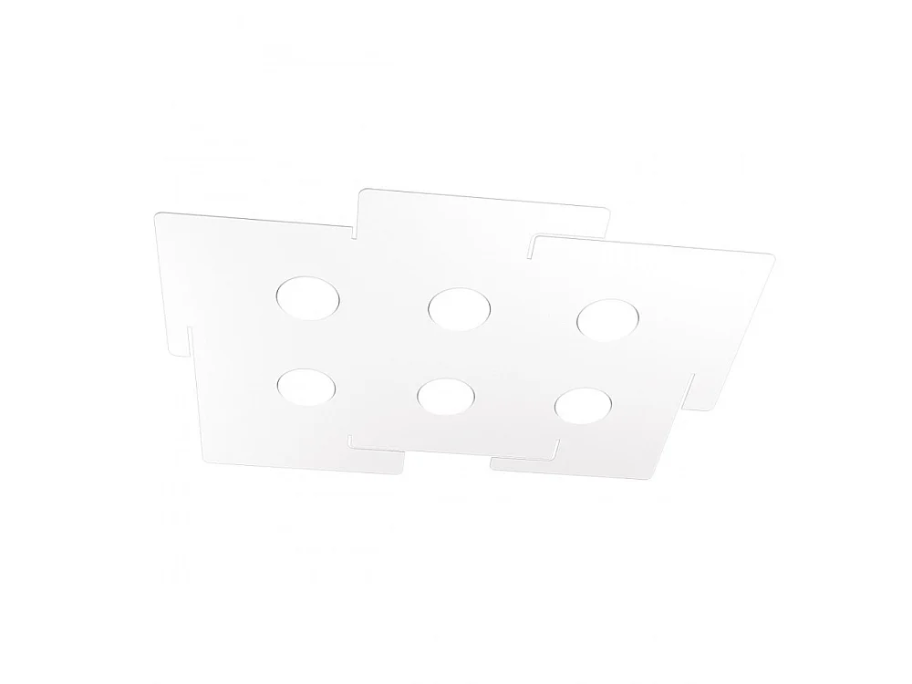 Lampa sufitowa LED ECHO Top Light w kolorze białym, prostokątna, metalowa, z 6 gniazdami na żarówki Gx53 3749626 - obrazek 1