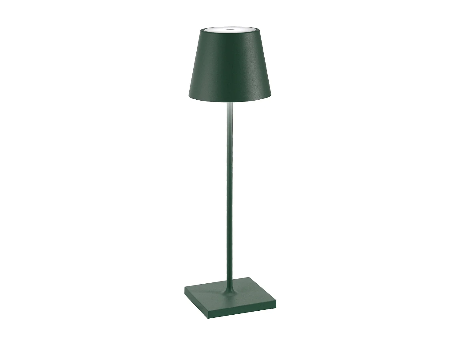 Lampa stołowa LED Poldina Pro w kolorze ciemnozielonym, ładowalna i ściemnialna, z czasem pracy na baterii do 12 godzin. 3037757 - obrazek 1