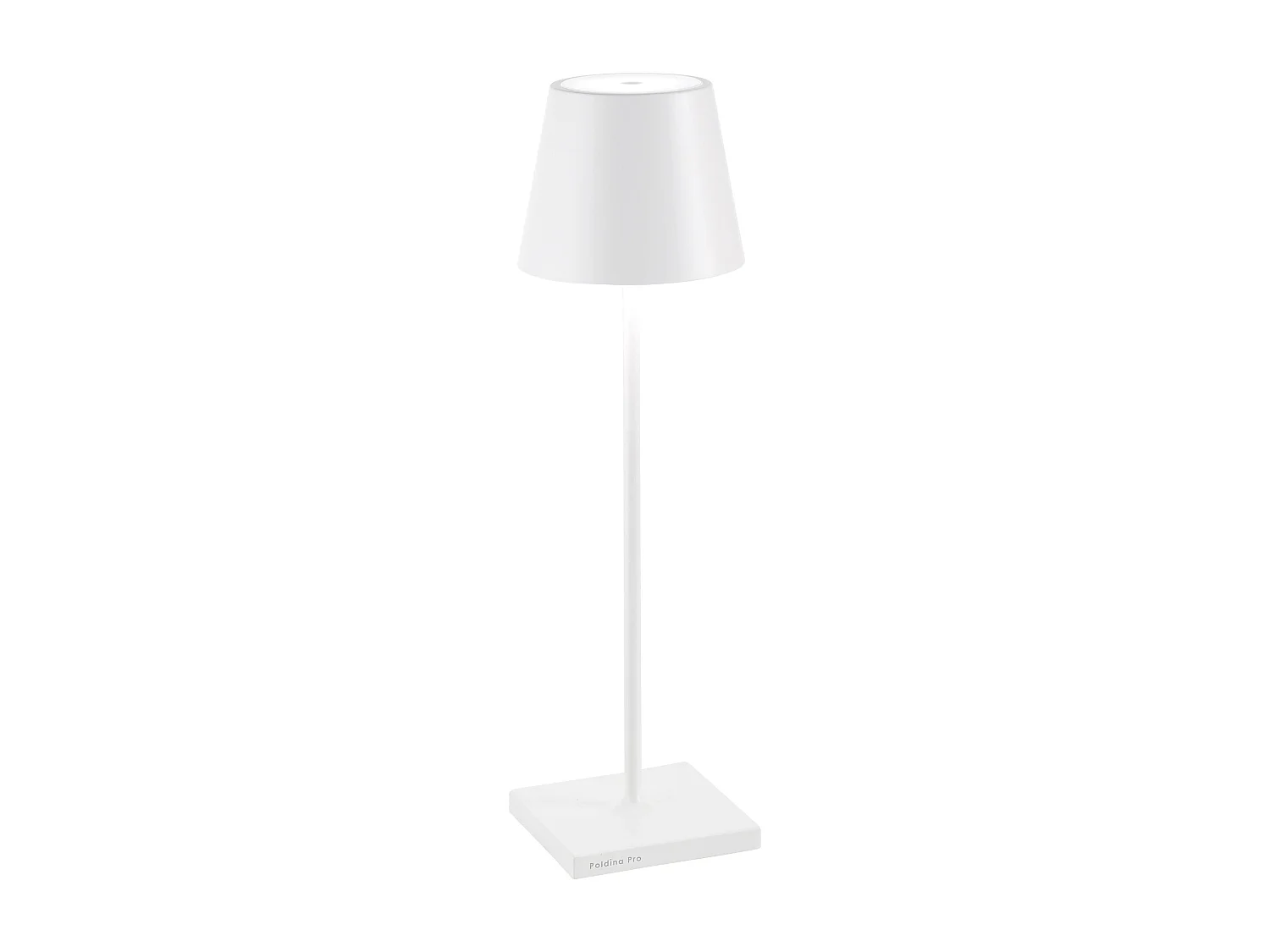 Lampa stołowa LED Poldina Pro White, ładowalna i ściemnialna, z czasem pracy baterii do 12 godzin. Nadaje się do użytku na zewnątrz, stopień ochrony IP65. 3037816