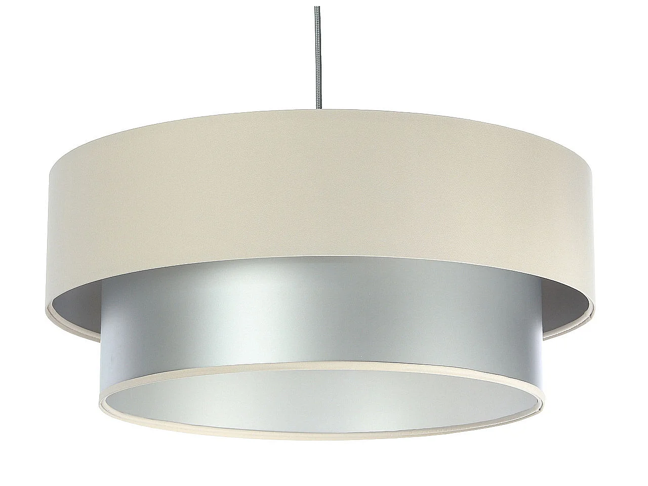 Lampa wisząca DOUBLE CREAM 60 kremowa/srebrna 4169029 - obrazek 1