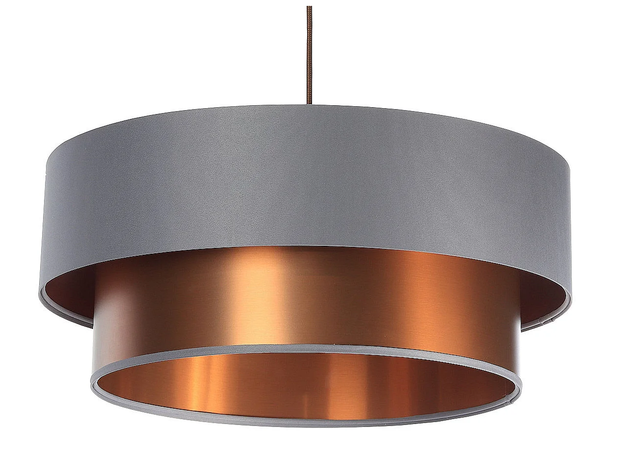 Lampa wisząca DOUBLE GRAY 60 szara/miedziana 4169031 - obrazek 1