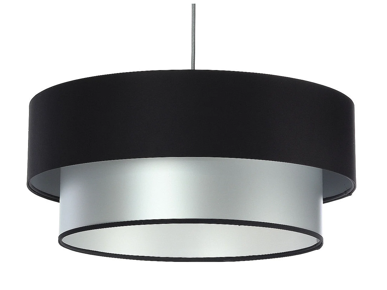Lampa wisząca DOUBLE BLACK 40 srebrna/czarna 4169032 - obrazek 1
