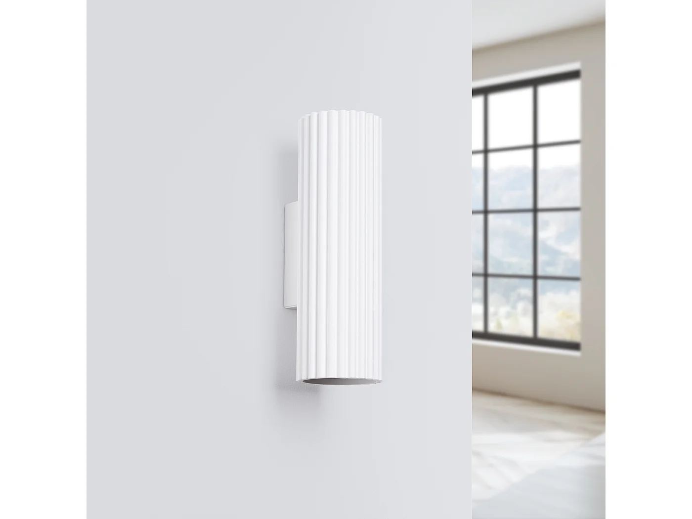 Lampa ścienna minimalistyczny Gloow, aluminium - 2 źródło światła 4000K - L.6.5 x H.20 cm - biały 4752206 - obrazek 1