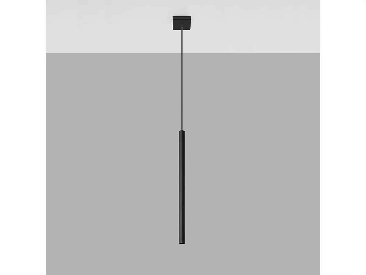 Lampy wiszące nowoczesny Brill, stal - 1 źródło światła 4000K - L.8 x H.100 cm - czarny 4751552 - obrazek 1