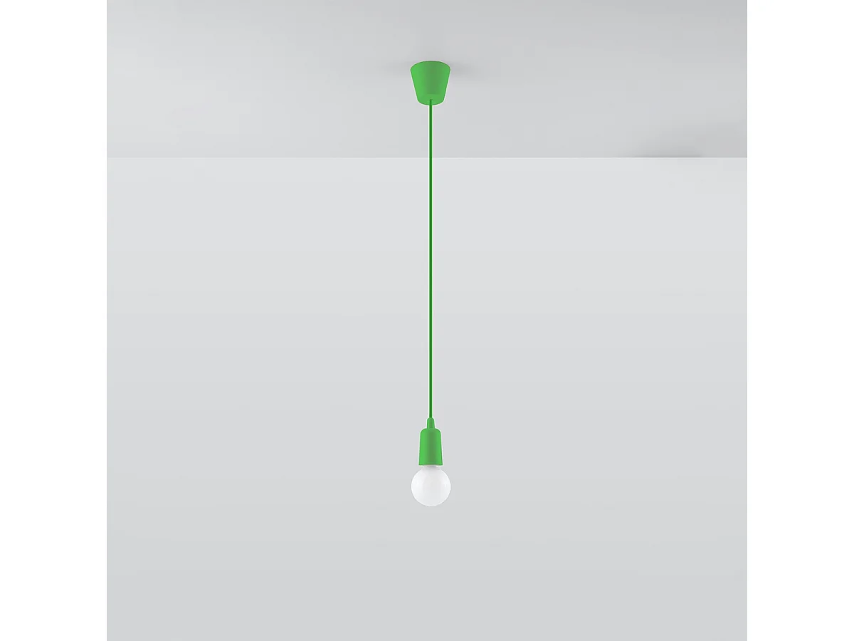 Lampy wiszące nowoczesny Astis, PVC - 1 źródło światła 4000K - L.9 x H.90 cm - zielony 4751553 - obrazek 1