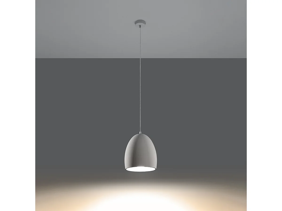 Lampy wiszące nowoczesny Darow, ceramika - 1 źródło światła 3000K - L.30 x H.122 cm - biały 4752714 - obrazek 1