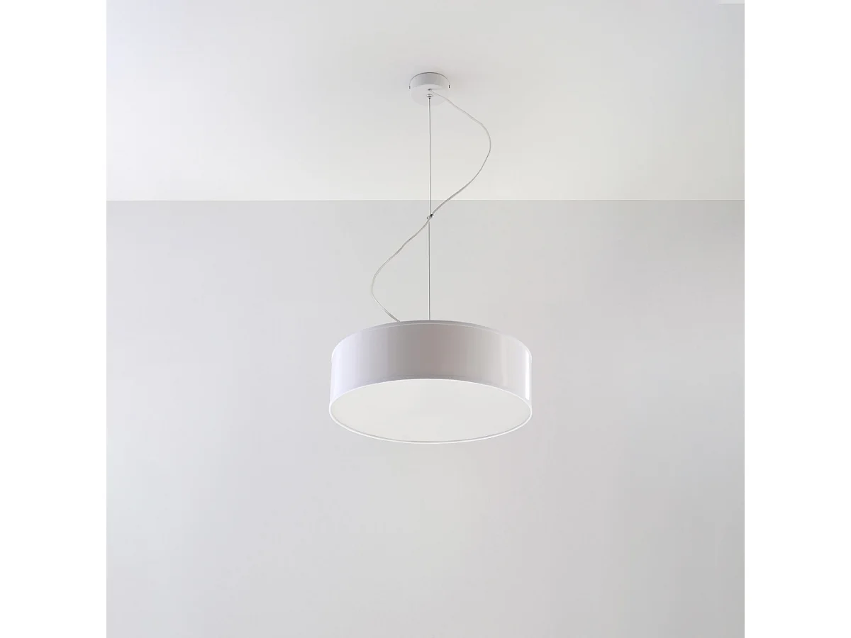 Lampy wiszące minimalistyczny Cercle, PVC - 2 źródło światła 4000K - L.35 x H.111 cm - biały 4752610 - obrazek 1