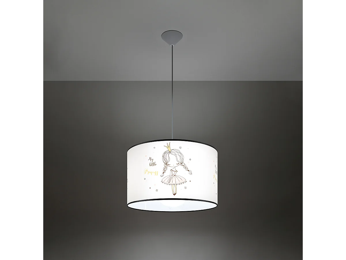 Lampy wiszące nowoczesny Prinesa, PVC - 1 źródło światła 3000K - L.40 x H.95 cm - wielokolorowy 4752766 - obrazek 1