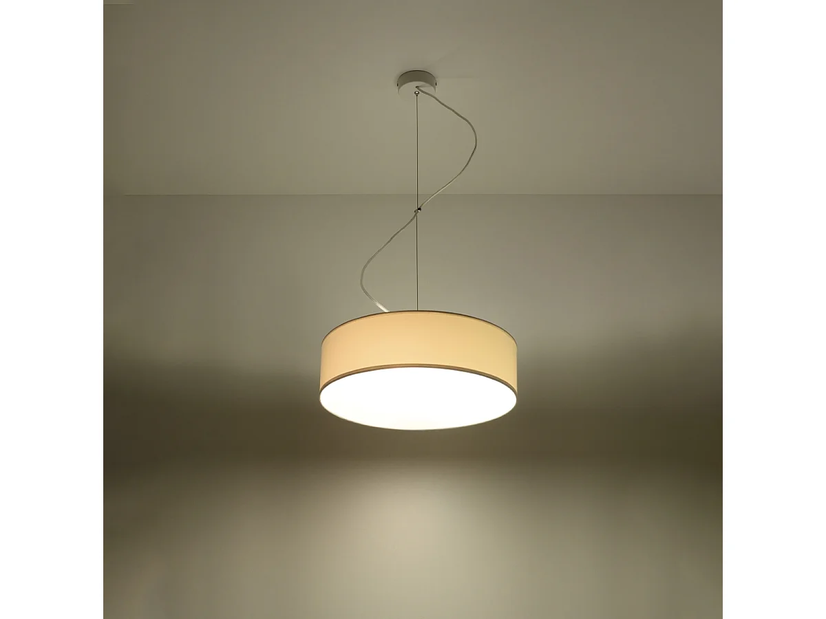 Lampy wiszące minimalistyczny Cercle, PVC - 2 źródło światła 3000K - L.35 x H.111 cm - biały 4752783 - obrazek 1