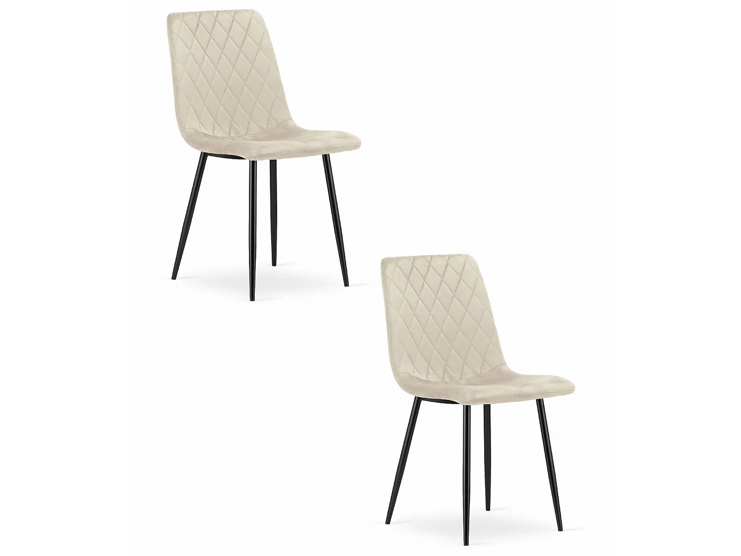 Krzesło Valora TURIN w kolorze beżowym, ergonomiczne, aksamitne x2 4795320 - obrazek 1