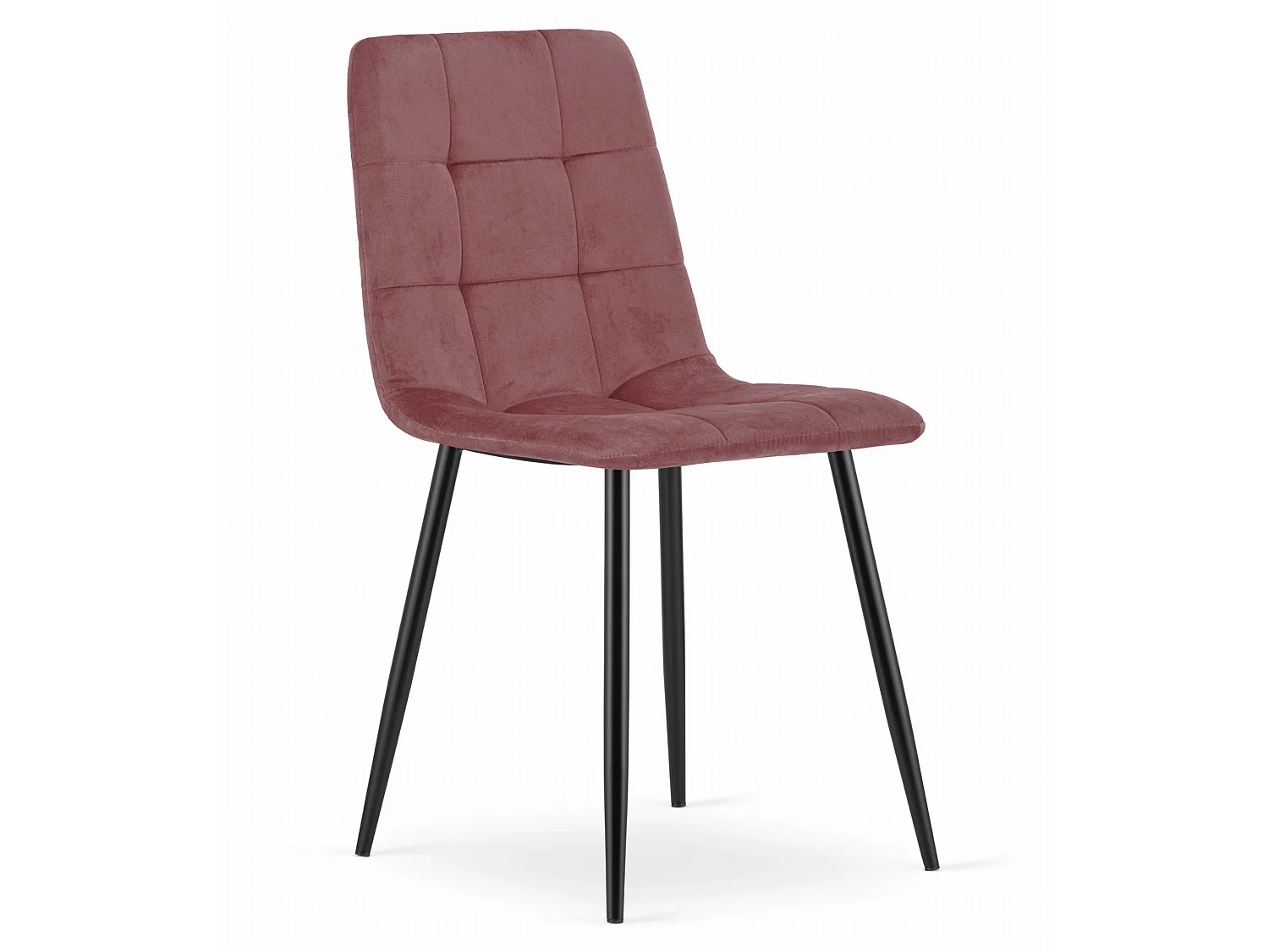 Krzesło Valora PYRA, różowy aksamit, czarne nogi x 1 Nowoczesny design do salonu 4795573 - obrazek 1