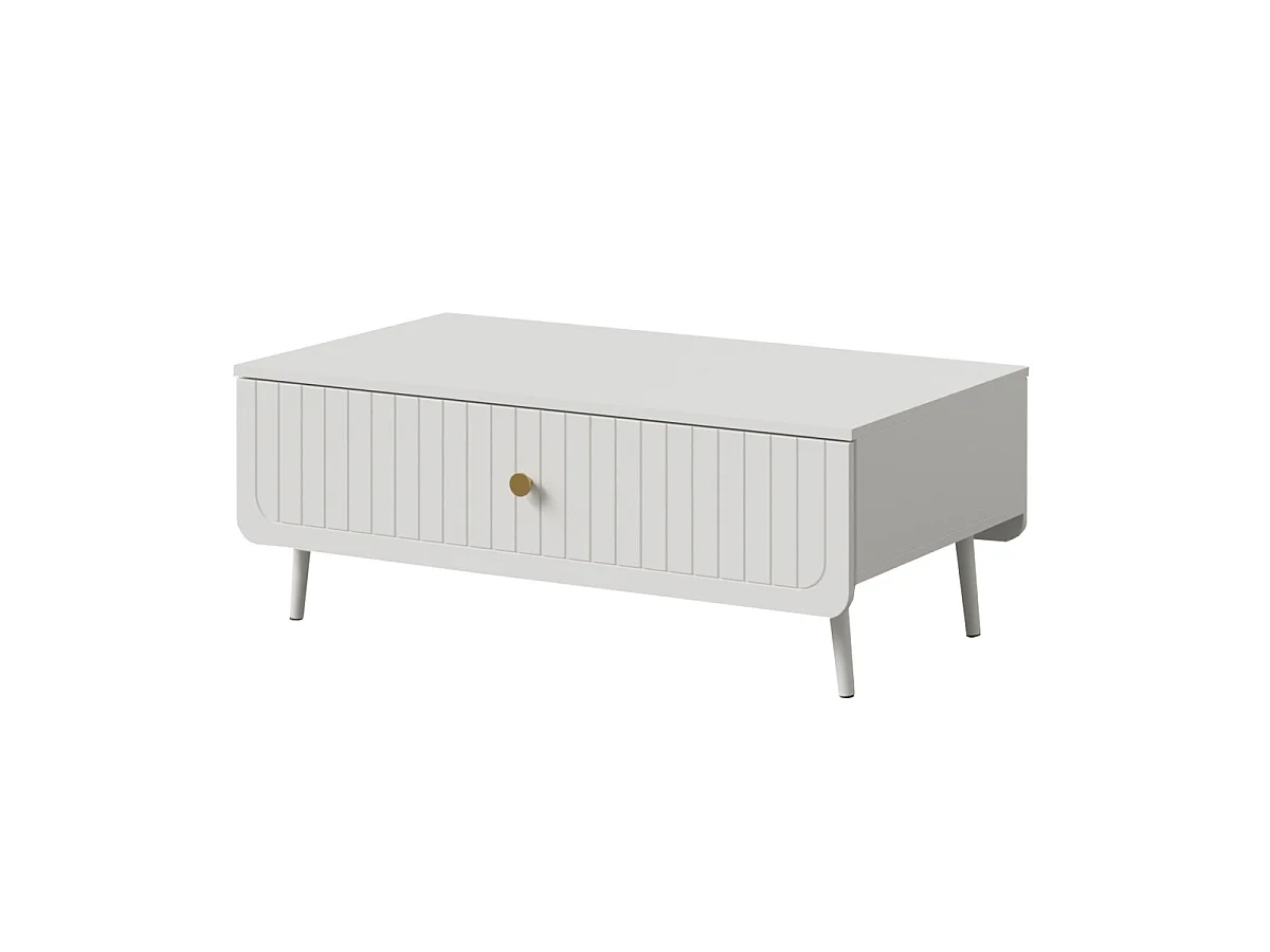 Ława prostokątna Chloe 100 x 60 Biała (czarny lub złoty uchwyt) 4900993