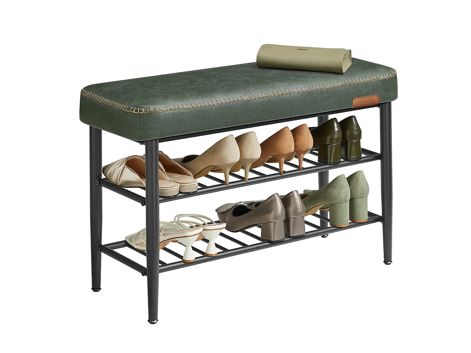 Ławka na buty 30x80x50 cm zielona Ekho LSB054C01 5007683