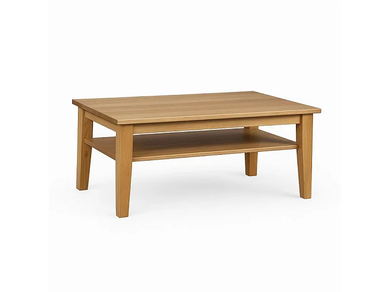 Ława 100×65 drewniana z półką Mokka, kolor dębowy 4380841