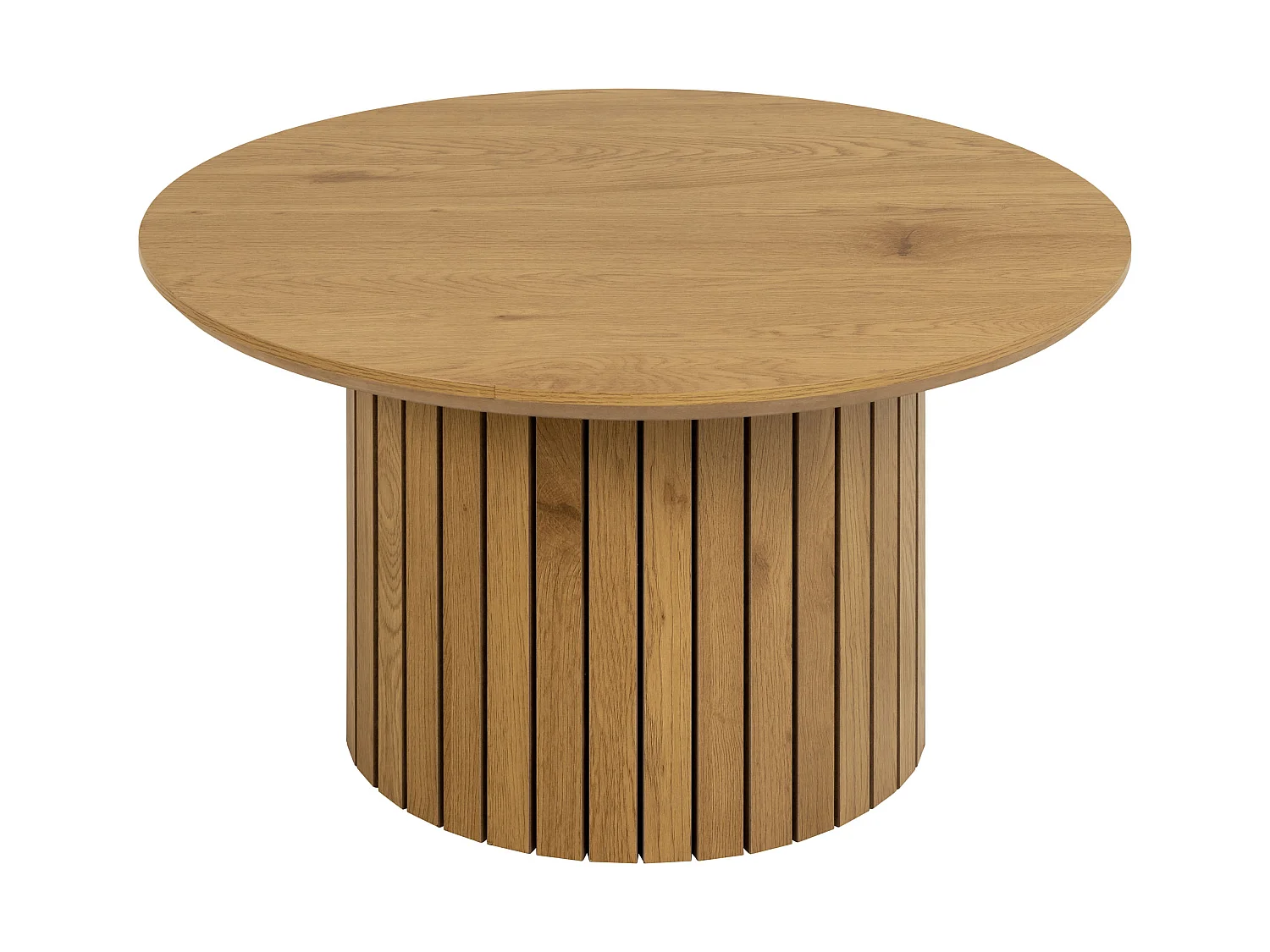 Ława okrągła 80 cm Orbis lamele, Dąb dziki 4810343 - obrazek 1