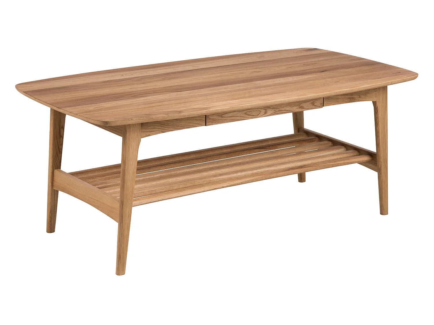 Ława Freja wood 130 cm z półką i szufladą, kolor dębowy olejowany 4810341