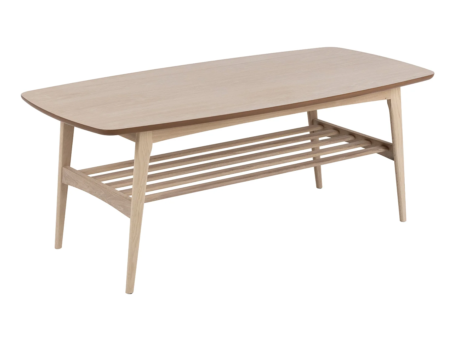 Ława Arco wood 120 cm z półką, kolor dębowy bielony olejowany 4810337