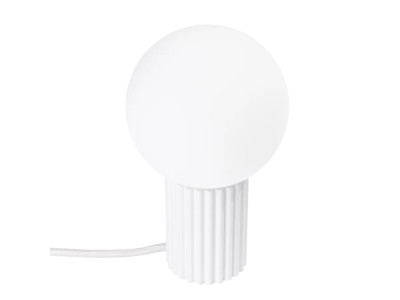 Lampa biurkowa nowoczesny HALO, aluminium/szkło - 1 źródło - L.12 x H.19 cm - biały 4201792 - obrazek 1