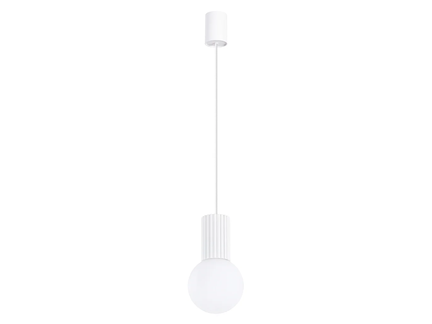 Lampa wisząca nowoczesny HALO, aluminium/szkło - 1 źródło - L.12 x H.120 cm - biały 4201912 - obrazek 1
