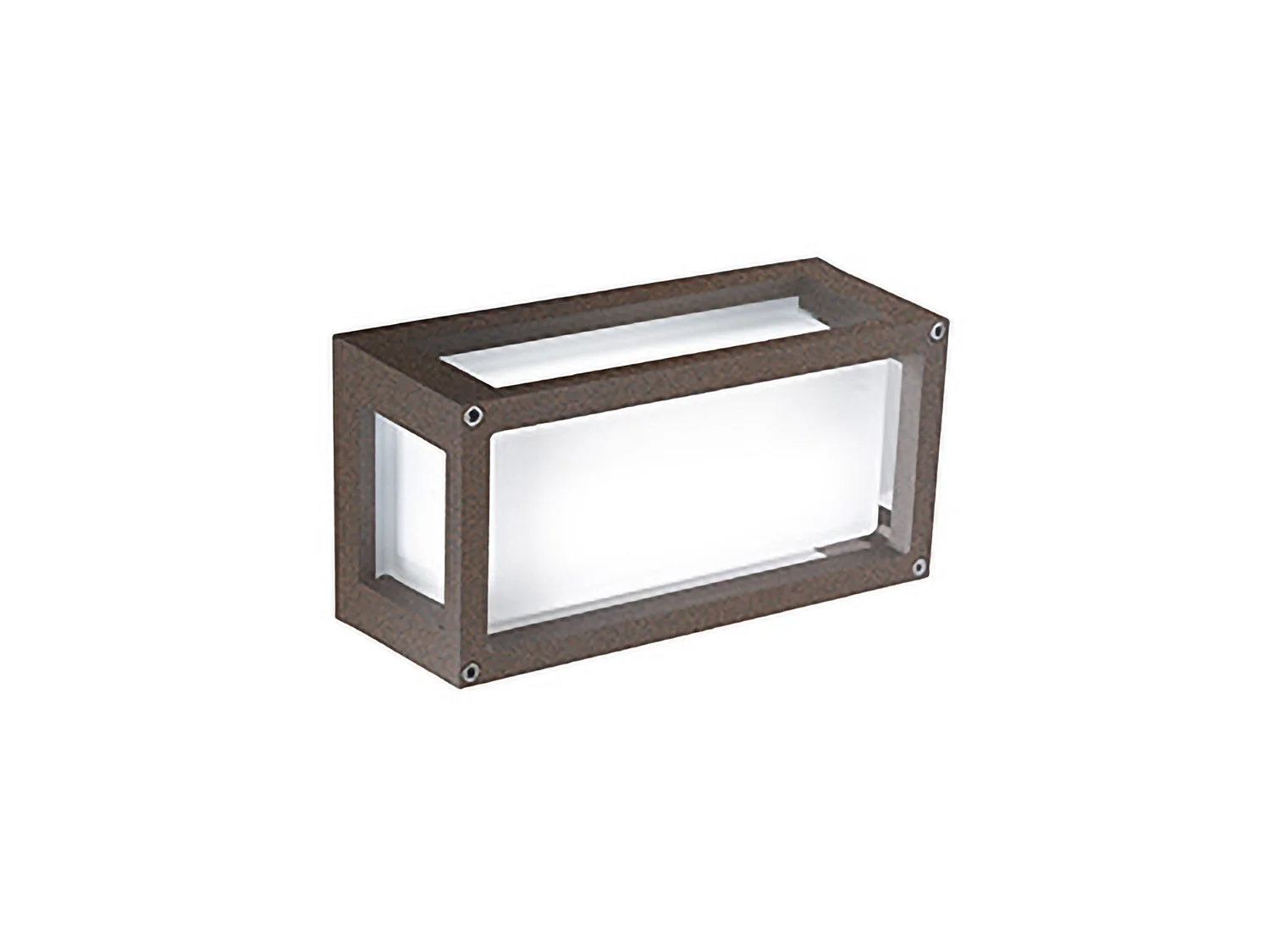 Lampa ścienna i sufitowa IP54 z aluminium w kolorze kortenu, nowoczesny design, do wnętrz i na zewnątrz, gniazdo E27, wymiary 12,2 x 25 x 9,5 cm 5012121 - obrazek 1