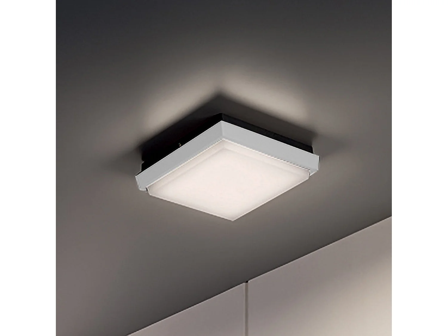 Lampa ścienna i sufitowa Alu matowa biała 17,5x17,5x4,5 cm LED 10W 3000K IP54 nowoczesne oświetlenie wewnętrzne i zewnętrzne do Twojego domu 5012145 - obrazek 1
