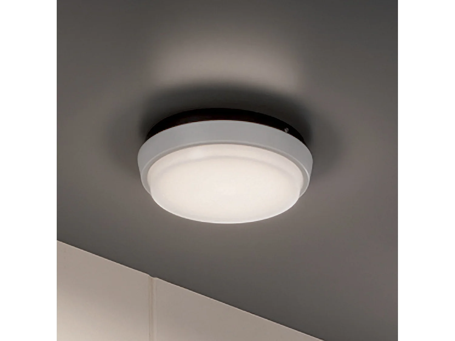 Lampa ścienna lub sufitowa LED Alu 10W 3000K IP54 okrągła, średnica 17,5 cm, kolor matowobiały - Designerskie oświetlenie do wnętrz i na zewnątrz 5012156 - obrazek 1