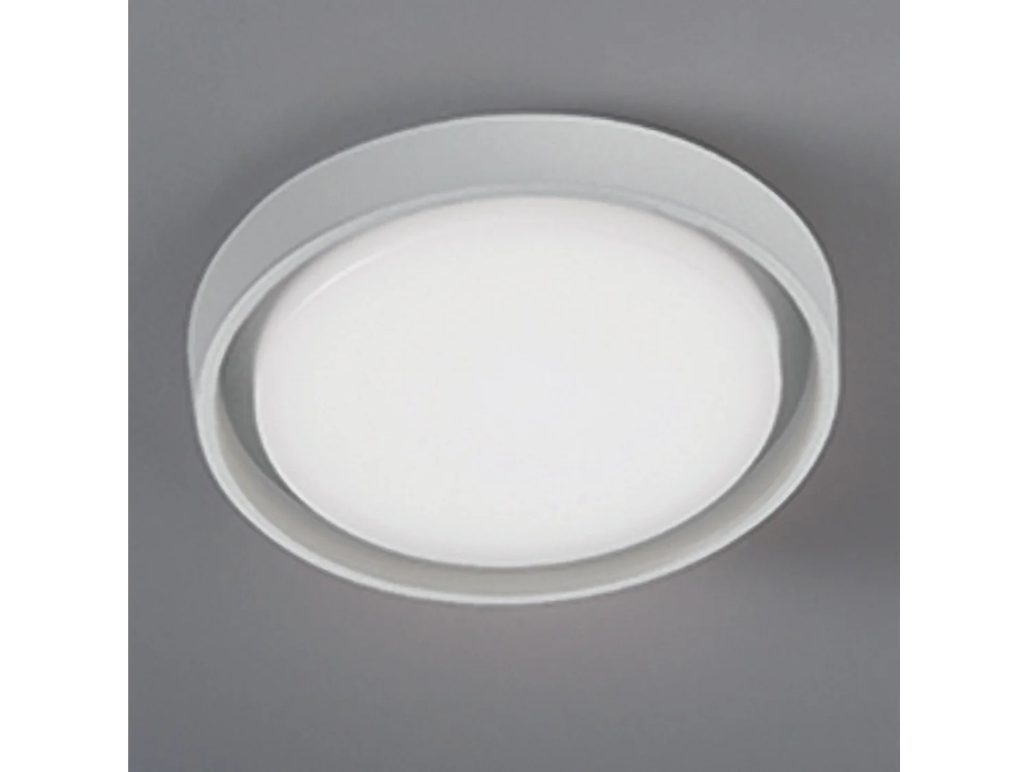 Lampa ścienna i sufitowa LED 30W 3460lm IP54, nowoczesny okrągły design, białe matowe aluminium, do wnętrz i na zewnątrz, wymiary 34x5 cm 5012235 - obrazek 1