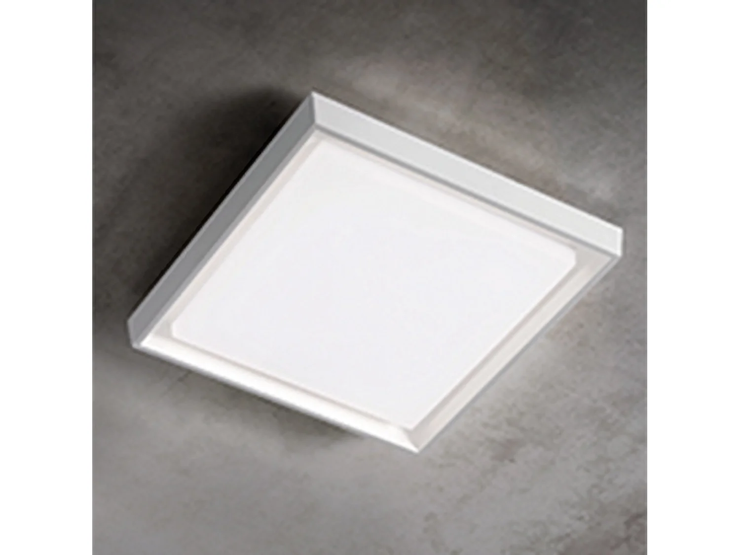 Lampa ścienna i sufitowa Alu z odlewu aluminiowego, matowa, biała, 30 W, LED, IP54, 34 x 34 x 5 cm, do oświetlenia wewnętrznego i zewnętrznego 5012260 - obrazek 1
